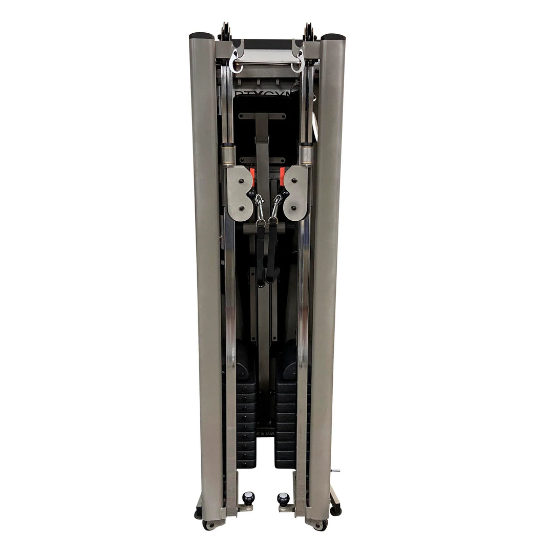 PTX Gym Folding Functional Trainer Weight Stack Machine with Pull Up Bar - SourceFitness