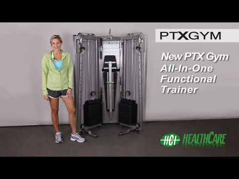 PTX Gym Folding Functional Trainer Weight Stack Machine with Pull Up Bar