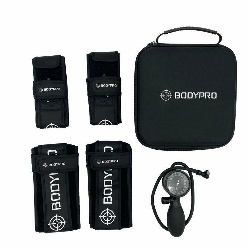 Blood Flow Restriction Cuffs (BFR) 4 Cuff Set with Pump and Case - SourceFitness